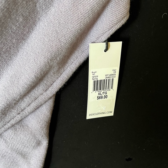 Dex purple v neck sweater New with tags - Picture 4 of 5